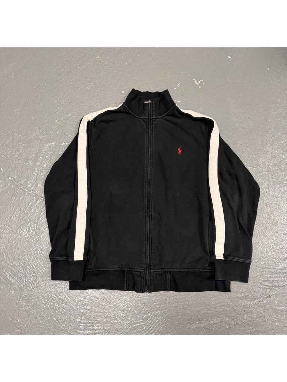 Polo Ralph Lauren Black and White Track Jacket Zip Up